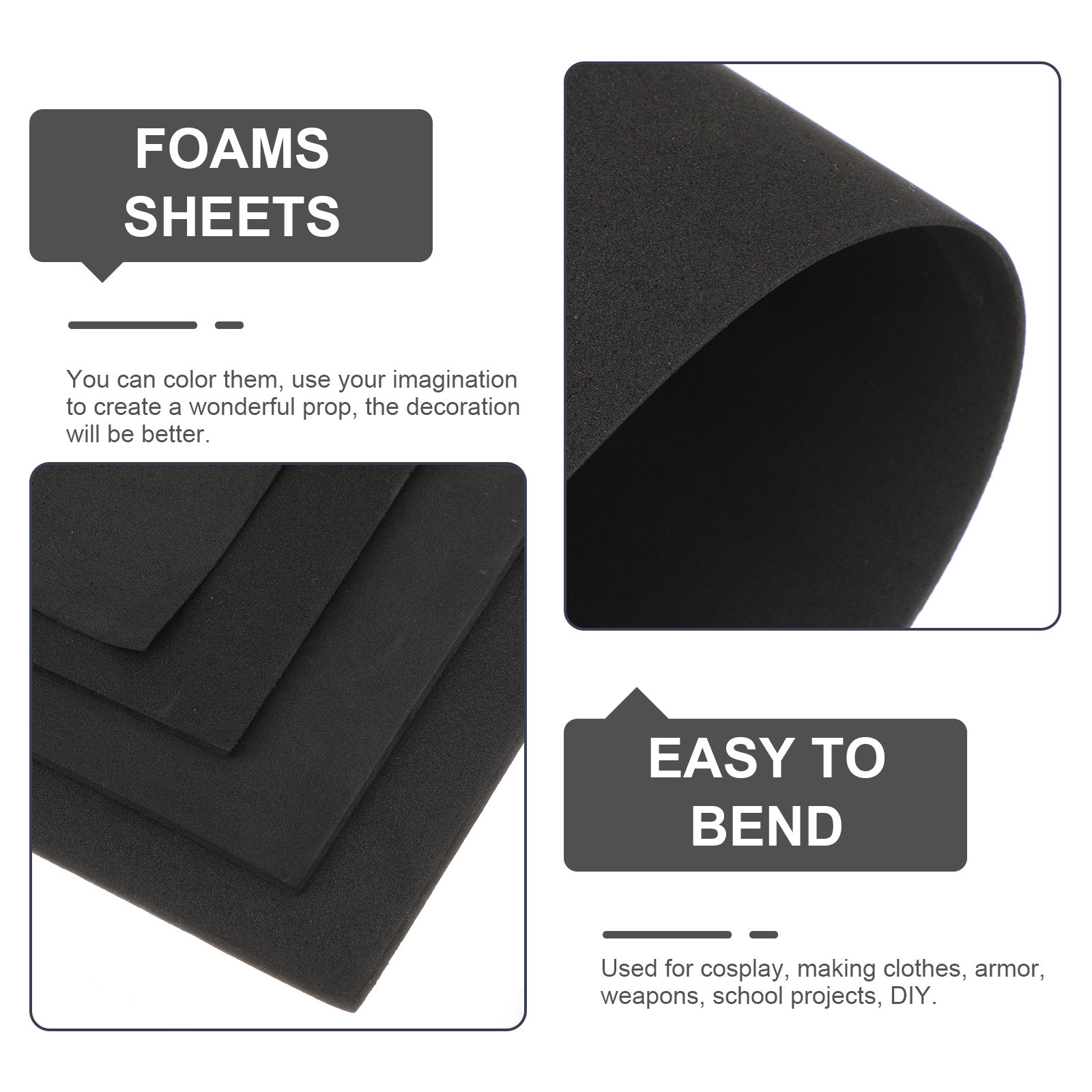 4 pièces de feuilles de mousse - Cosplay Prop Foam Board avis et prix